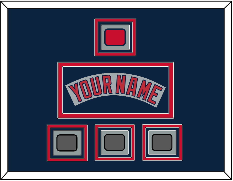 Boston Nameplate, Logo Patch & Three World Series Champions Patches - Road Gray (1992-2008) - Premier Tier 4