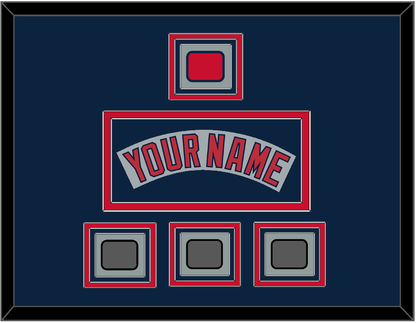 Boston Nameplate, Logo Patch & Three World Series Jersey Patches - Road Gray (1992-2008) - Premier Tier 4