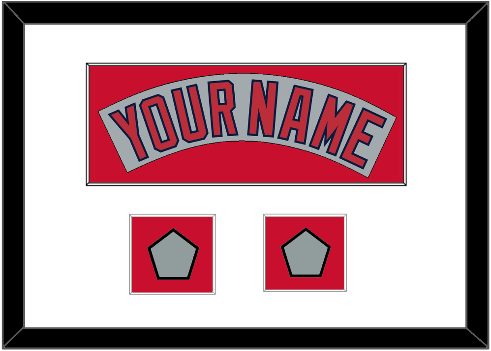 Boston Nameplate & Two World Series Champions Patches - Road Gray (1992-2008)- Essential Tier 2