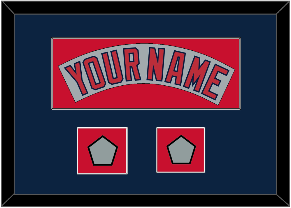 Boston Nameplate & Two World Series Jersey Patches - Road Gray (1992-2008)- Essential Tier 4