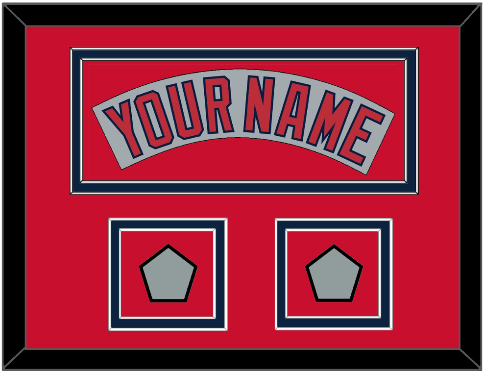 Boston Nameplate & Two World Series Jersey Patches - Road Gray (1992-2008)- Signature Tier 3