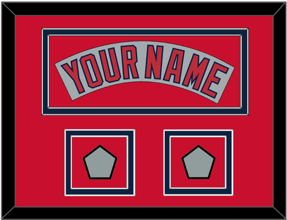 Boston Nameplate & Two World Series Jersey Patches - Road Gray (1992-2008)- Signature Tier 3