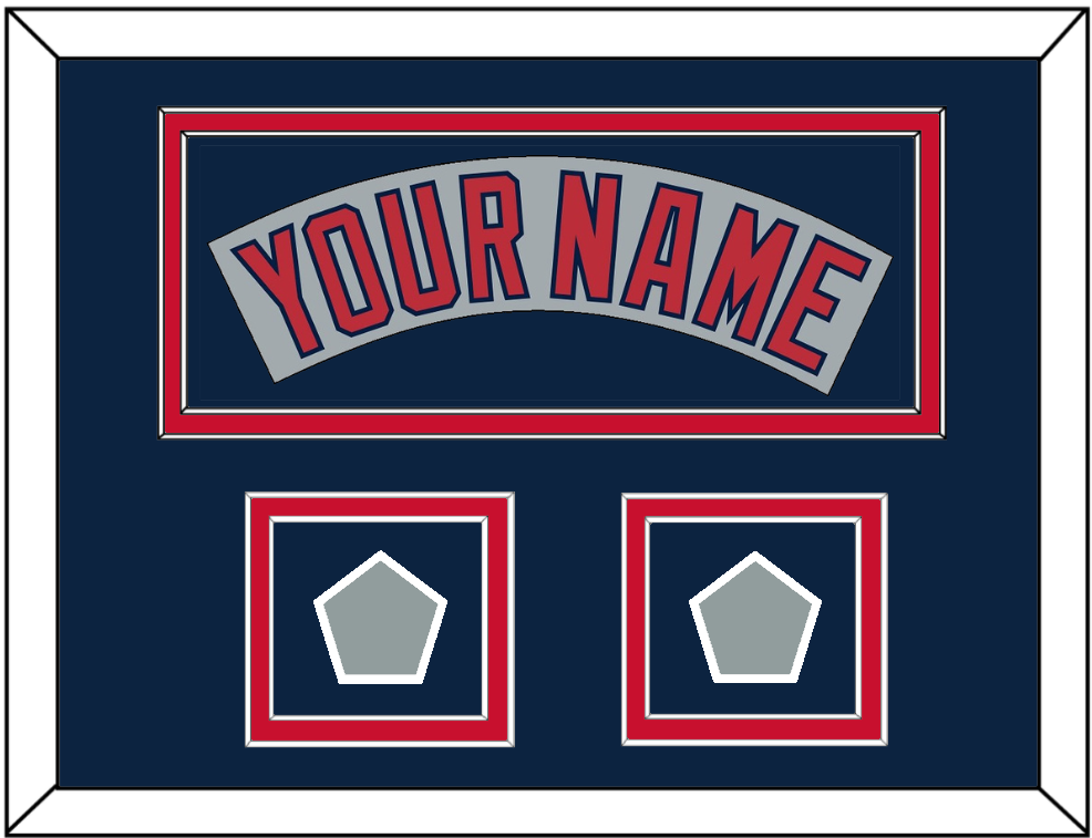 Boston Nameplate & Two World Series Jersey Patches - Road Gray (1992-2008)- Signature Tier 4