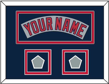 Boston Nameplate & Two World Series Jersey Patches - Road Gray (1992-2008)- Signature Tier 4