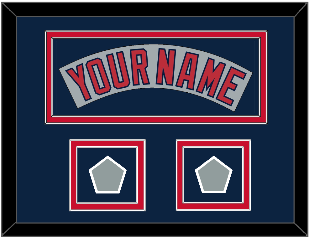 Boston Nameplate & Two World Series Jersey Patches - Road Gray (1992-2008)- Signature Tier 4