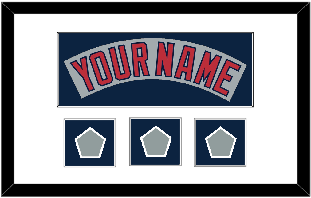 Boston Nameplate & Three World Series Jersey Patches - Road Gray (1992-2008)- Essential Tier 1