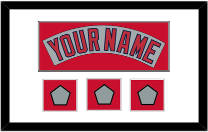 Boston Nameplate & Three World Series Jersey Patches - Road Gray (1992-2008)- Essential Tier 2