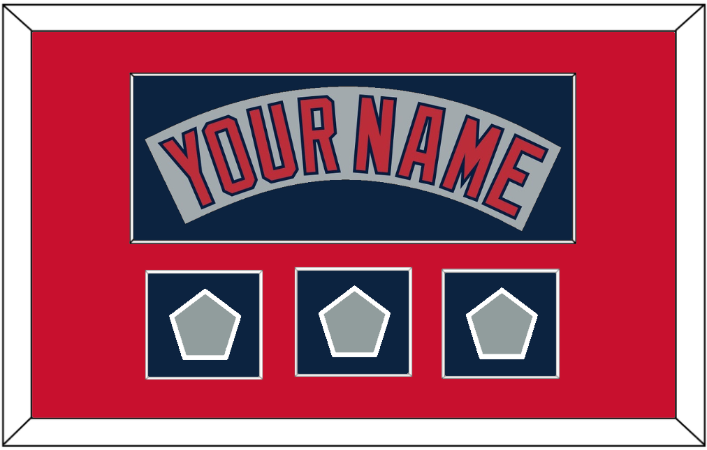 Boston Nameplate & Three World Series Jersey Patches - Road Gray (1992-2008)- Essential Tier 3