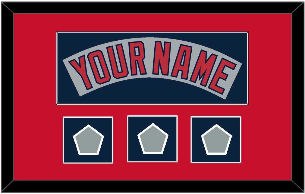 Boston Nameplate & Three World Series Jersey Patches - Road Gray (1992-2008)- Essential Tier 3