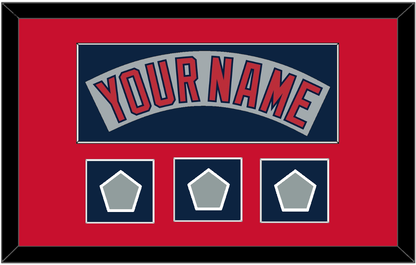 Boston Nameplate & Three World Series Jersey Patches - Road Gray (1992-2008)- Essential Tier 3