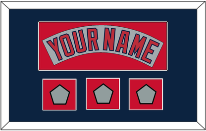 Boston Nameplate & Three World Series Jersey Patches - Road Gray (1992-2008)- Essential Tier 4