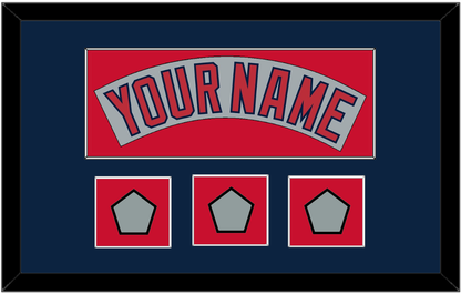 Boston Nameplate & Three World Series Champions Patches - Road Gray (1992-2008)- Essential Tier 4