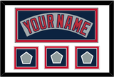 Boston Nameplate & Three World Series Jersey Patches - Road Gray (1992-2008)- Double Mat 1