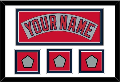 Boston Nameplate & Three World Series Jersey Patches - Road Gray (1992-2008)- Signature Tier 2