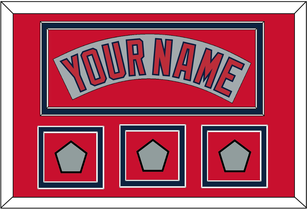 Boston Nameplate & Three World Series Champions Patches - Road Gray (1992-2008)- Signature Tier 3
