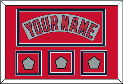 Boston Nameplate & Three World Series Champions Patches - Road Gray (1992-2008)- Signature Tier 3
