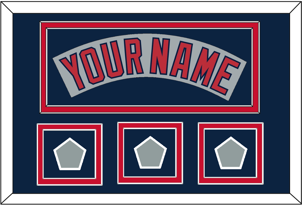Boston Nameplate & Three World Series Jersey Patches - Road Gray (1992-2008)- Signature Tier 4