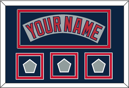 Boston Nameplate & Three World Series Jersey Patches - Road Gray (1992-2008)- Signature Tier 4