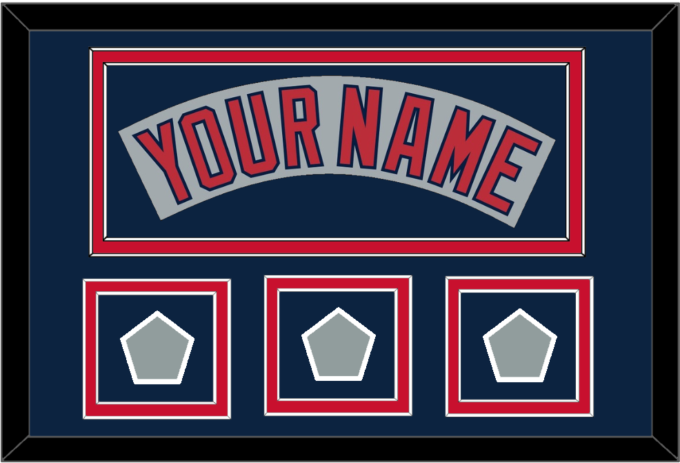 Boston Nameplate & Three World Series Jersey Patches - Road Gray (1992-2008)- Signature Tier 4