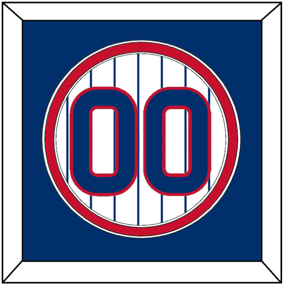 Chicago Number - Home White Pinstripes - Double Mat 2