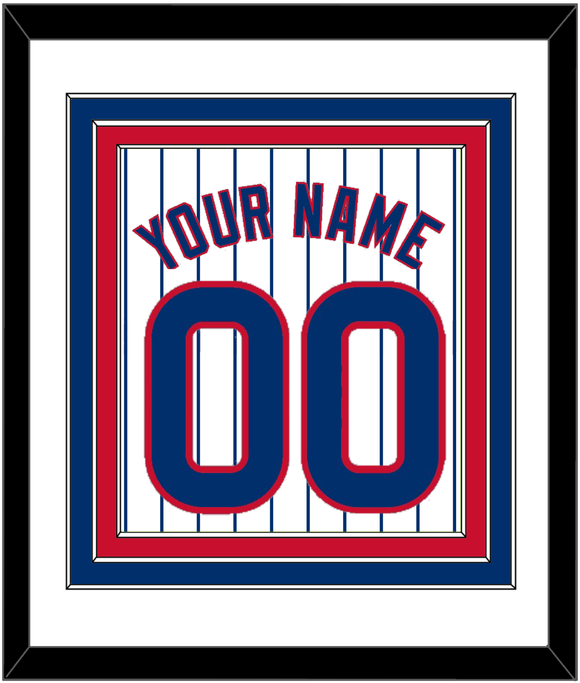 Chicago Name & Number - Home White Pinstripes - Triple Mat 1