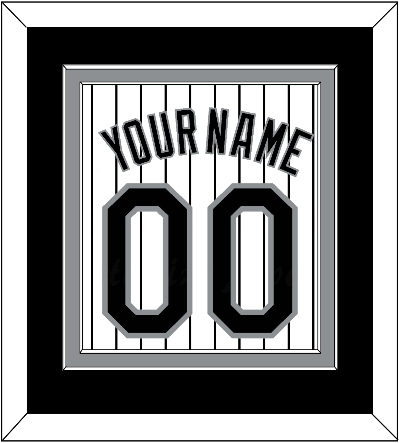 Chicago Name & Number - Home White Pinstripes - Signature Tier 2