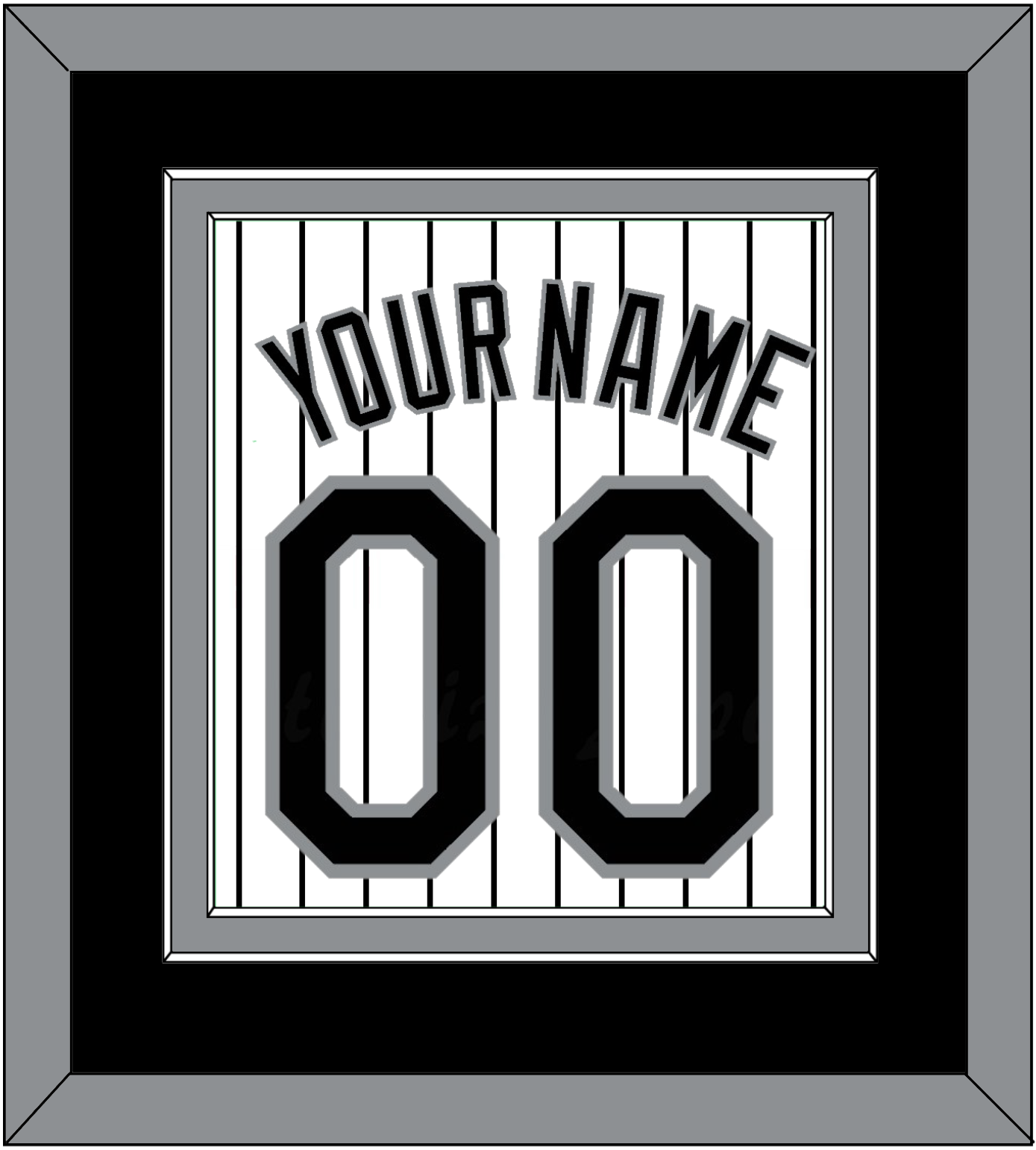 Chicago Name & Number - Home White Pinstripes - Signature Tier 2