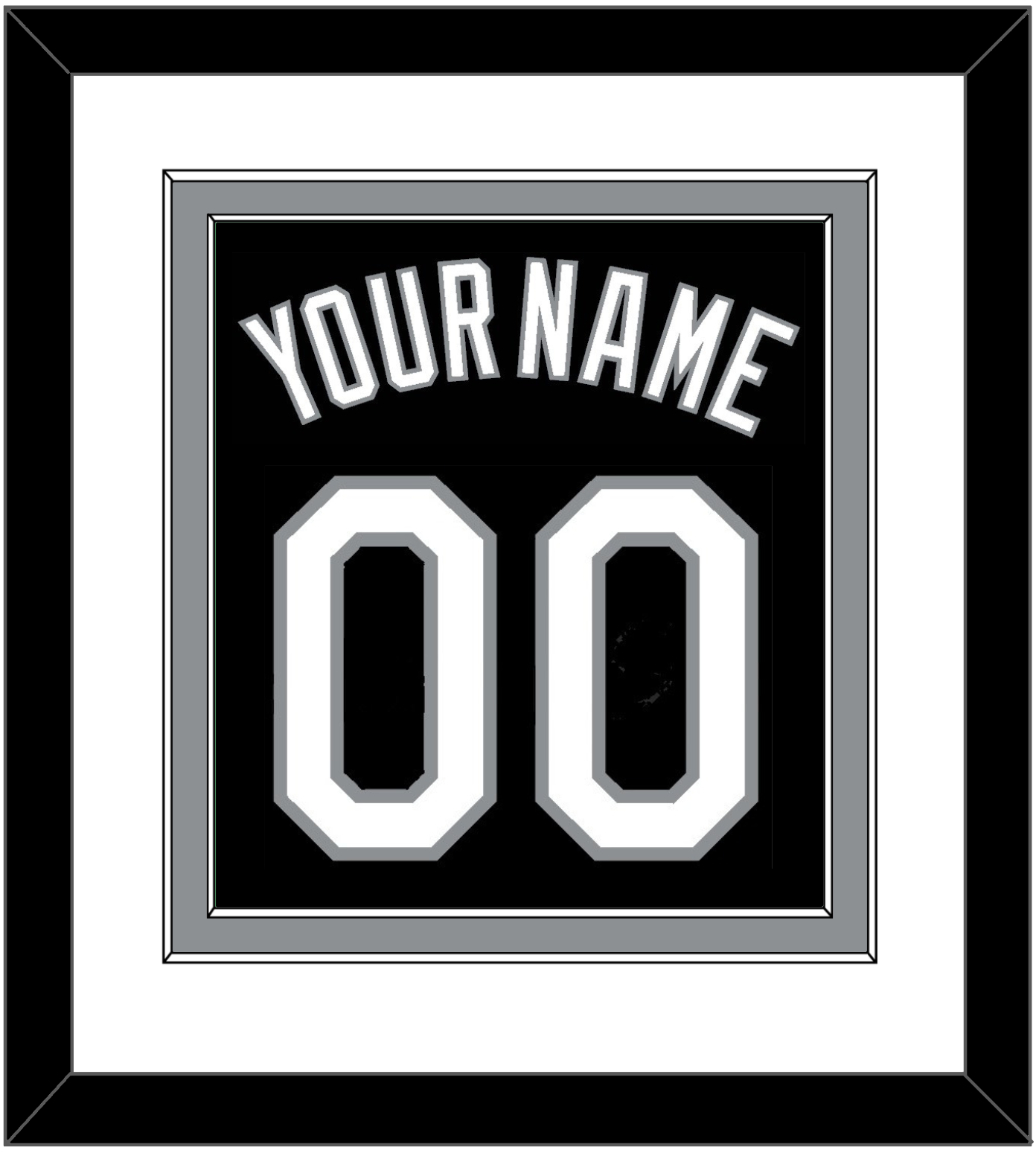 Chicago Name & Number - Alternate Black (1991-1992) - Signature Tier 1