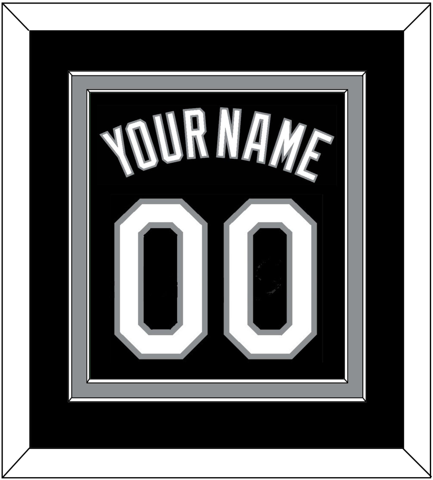 Chicago Name & Number - Alternate Black (1991-1992) - Signature Tier 2