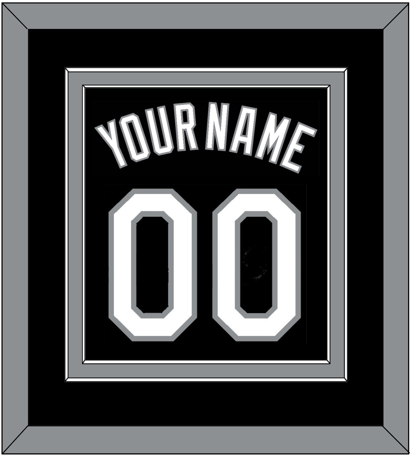 Chicago Name & Number - Alternate Black (1991-1992) - Signature Tier 2