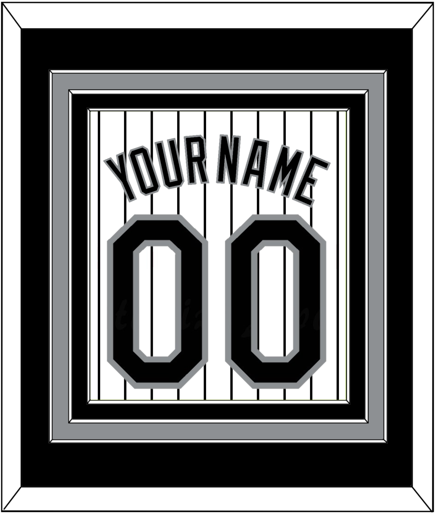 Chicago Name & Number - Home White Pinstripes - Premier Tier 2