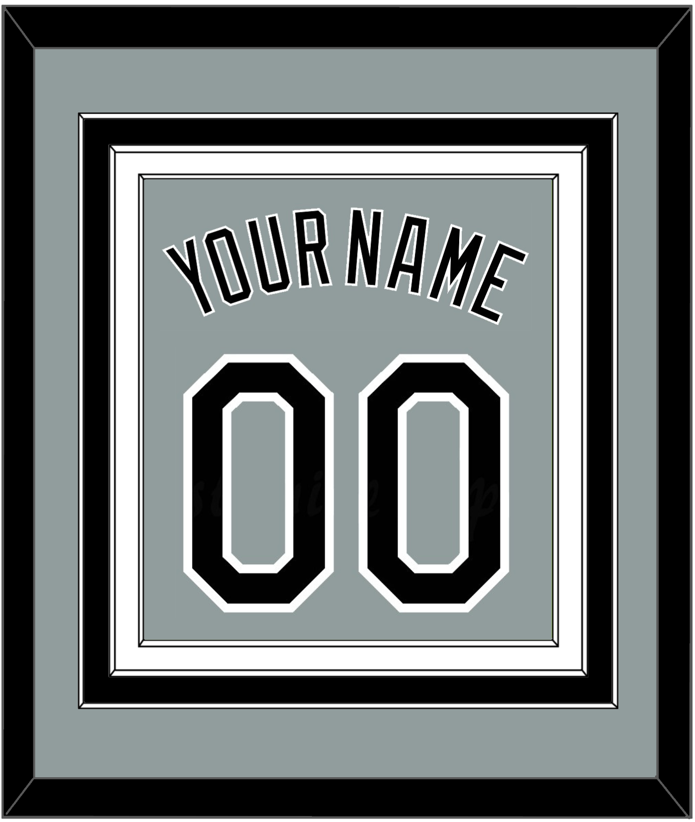 Chicago Name & Number - Road Gray - Premier Tier 2