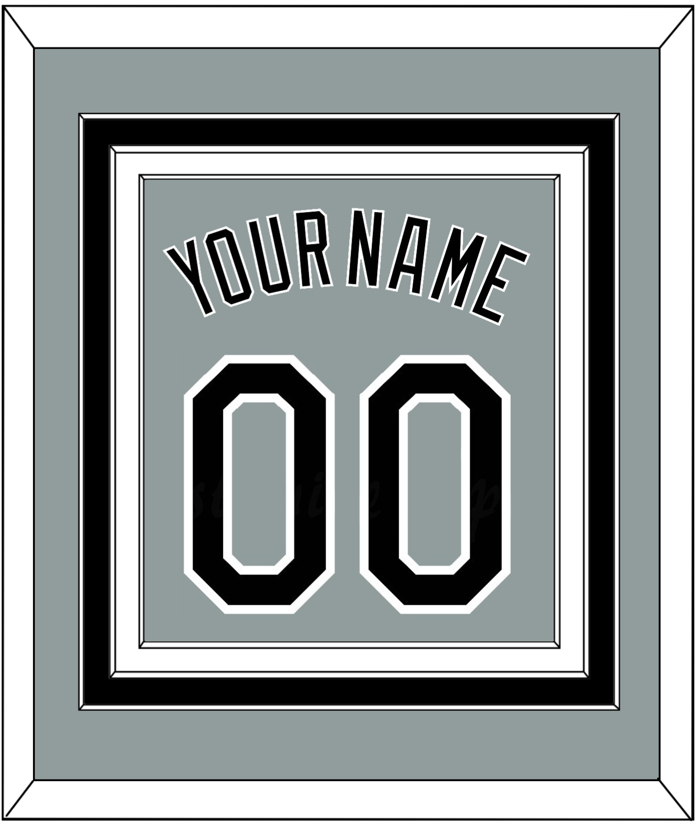 Chicago Name & Number - Road Gray - Premier Tier 2