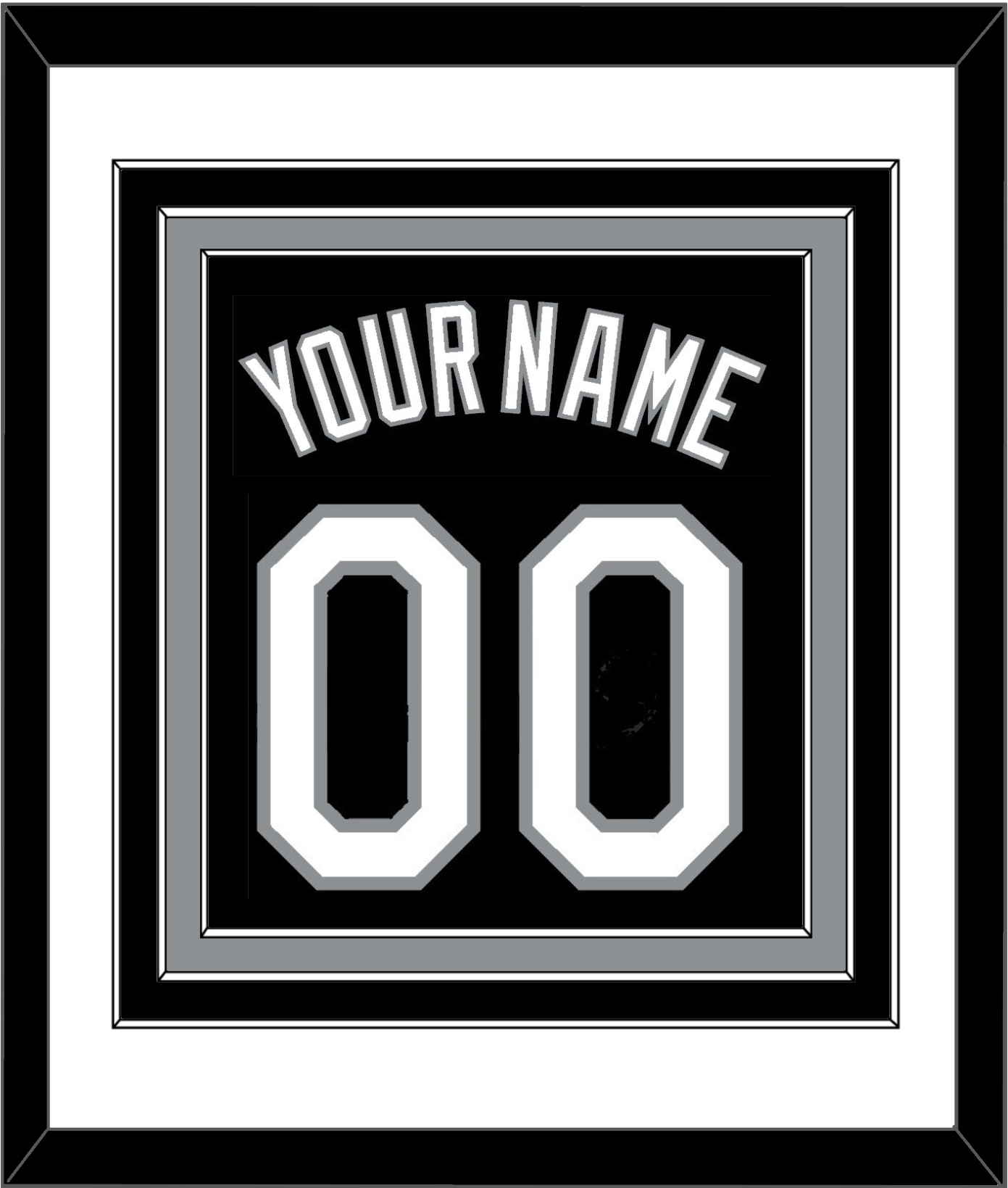 Chicago Name & Number - Alternate Black (1991-1992) - Premier Tier 1