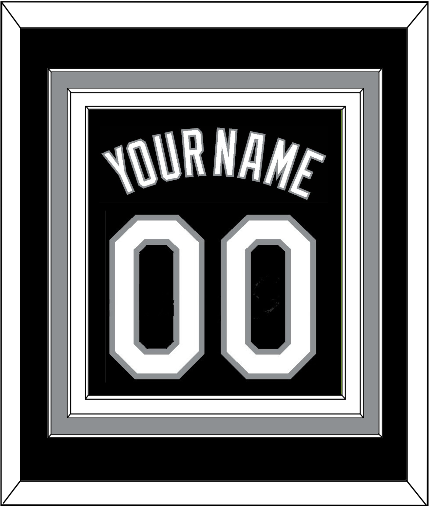Chicago Name & Number - Alternate Black (1991-1992) - Premier Tier 2