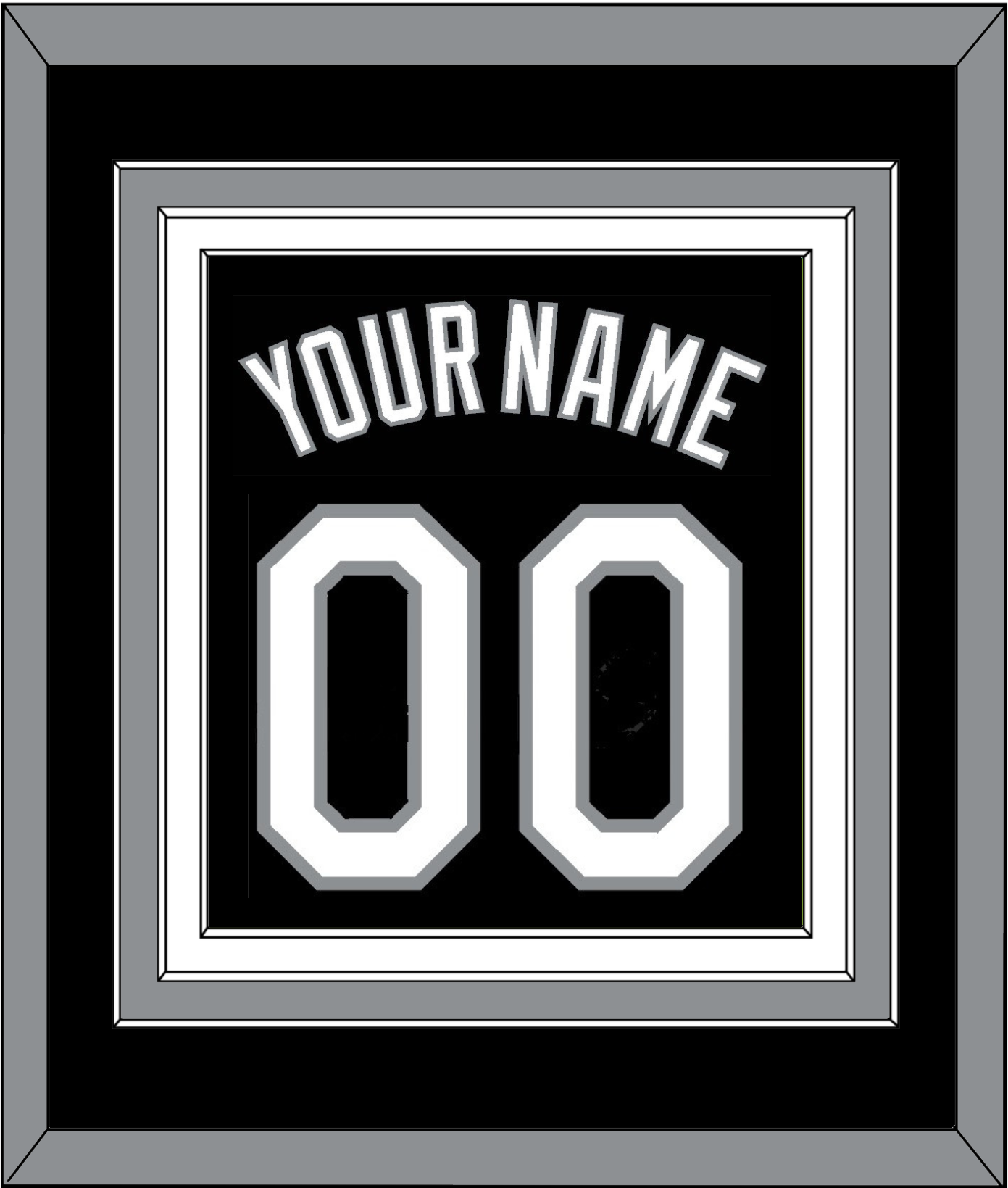 Chicago Name & Number - Alternate Black (1991-1992) - Premier Tier 2