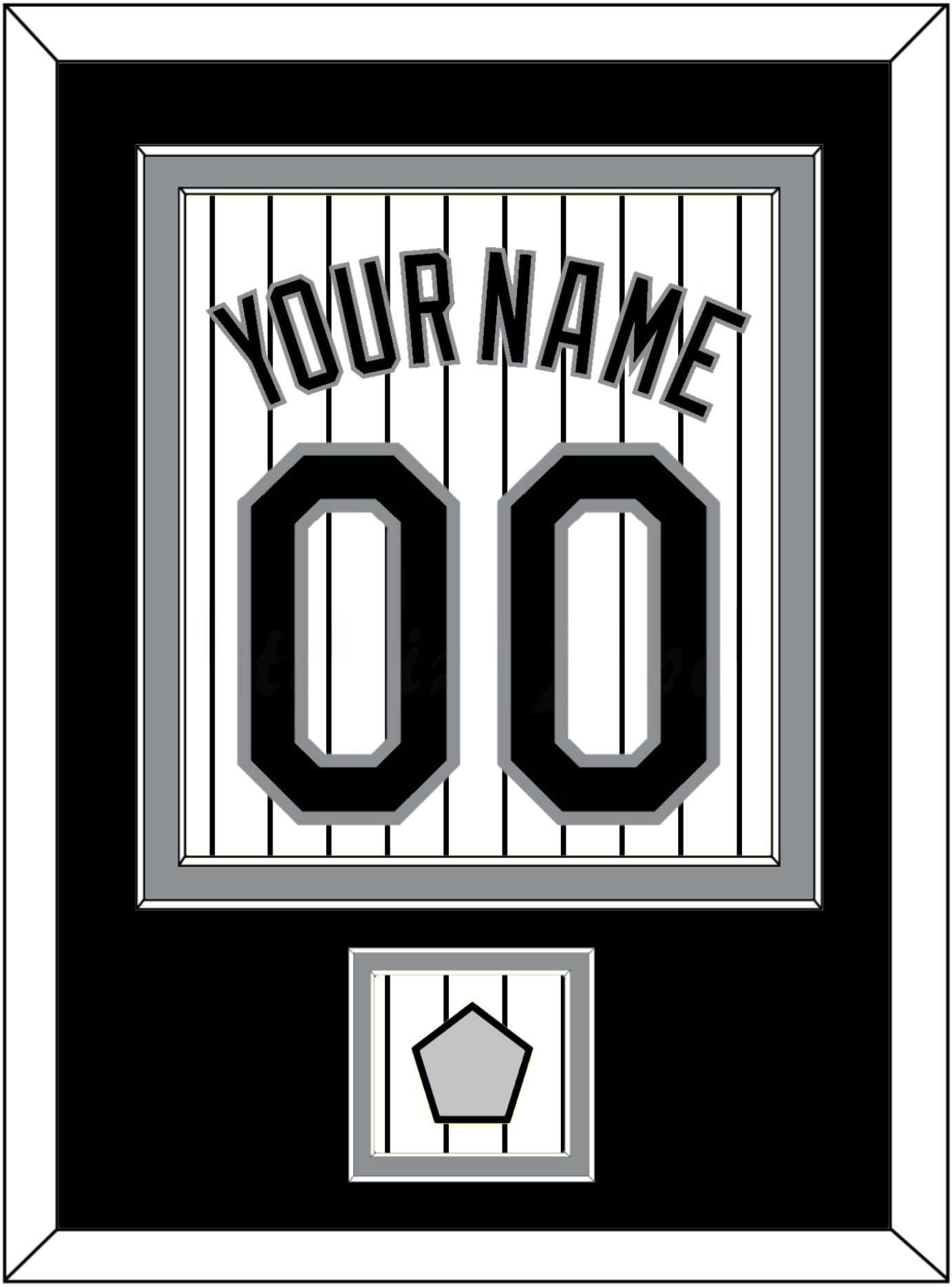 Chicago Name, Number & 2005 World Series Champions Patch - Home White Pinstripes - Signature Tier 2