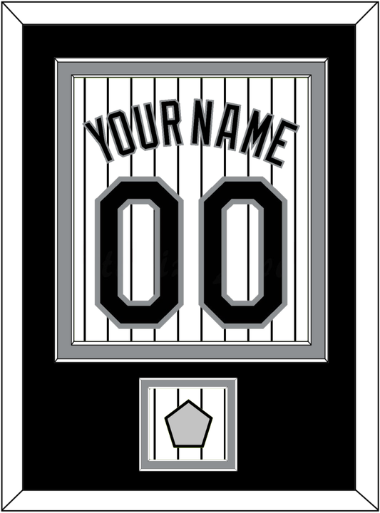Chicago Name, Number & 2005 World Series Champions Patch - Home White Pinstripes - Signature Tier 2
