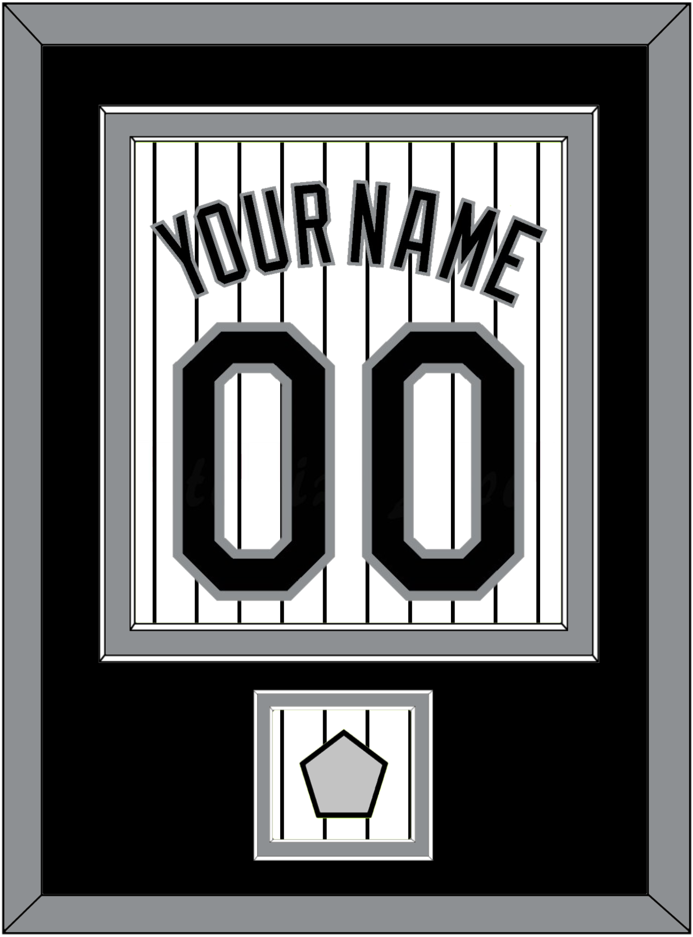 Chicago Name, Number & 2005 World Series Champions Patch - Home White Pinstripes - Signature Tier 2
