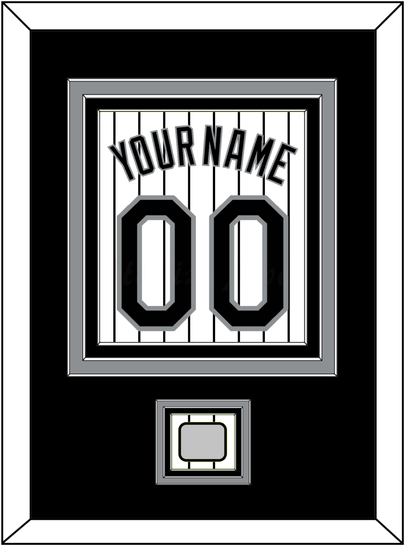 Chicago Name, Number & 2005 World Series Champions Patch - Home White Pinstripes - Premier Tier 2