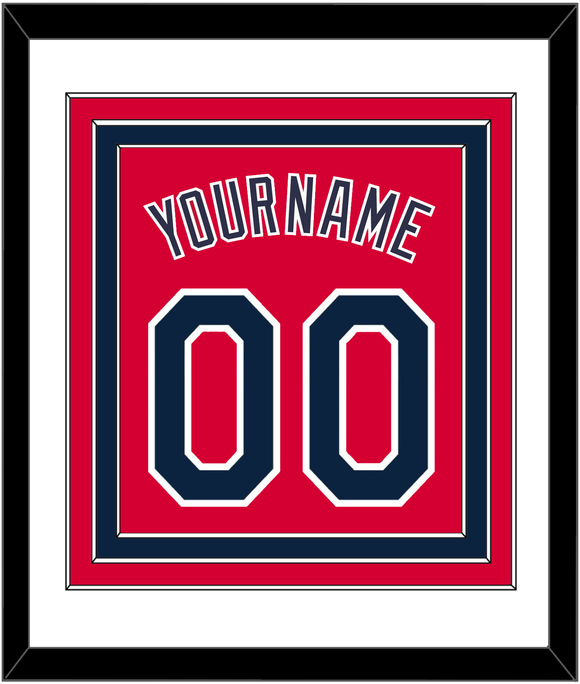 Cleveland Name & Number - Alternate Red (2019-2021) - Triple Mat 1