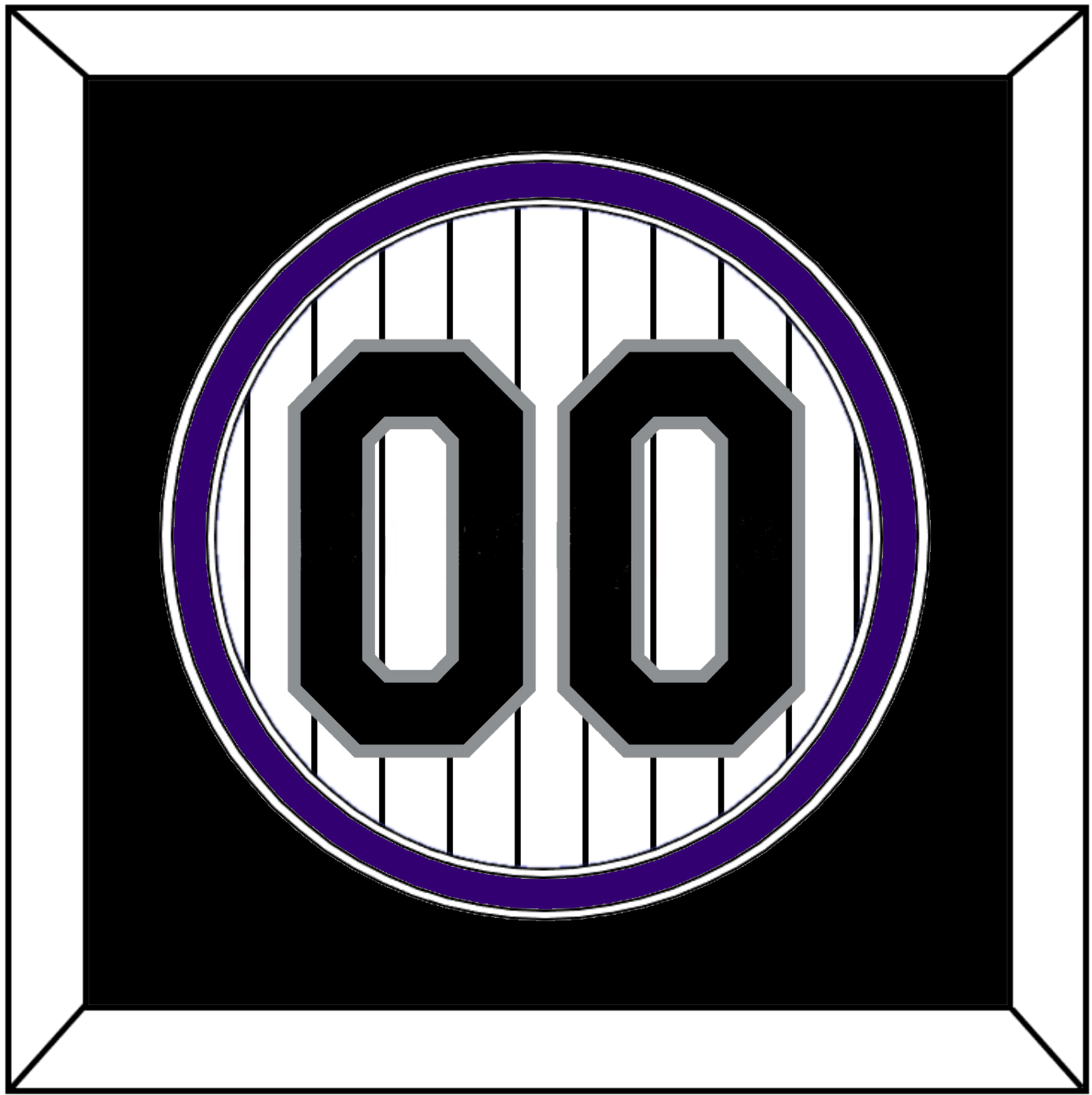 Colorado Number - Home White Pinstripes - Signature Tier 3