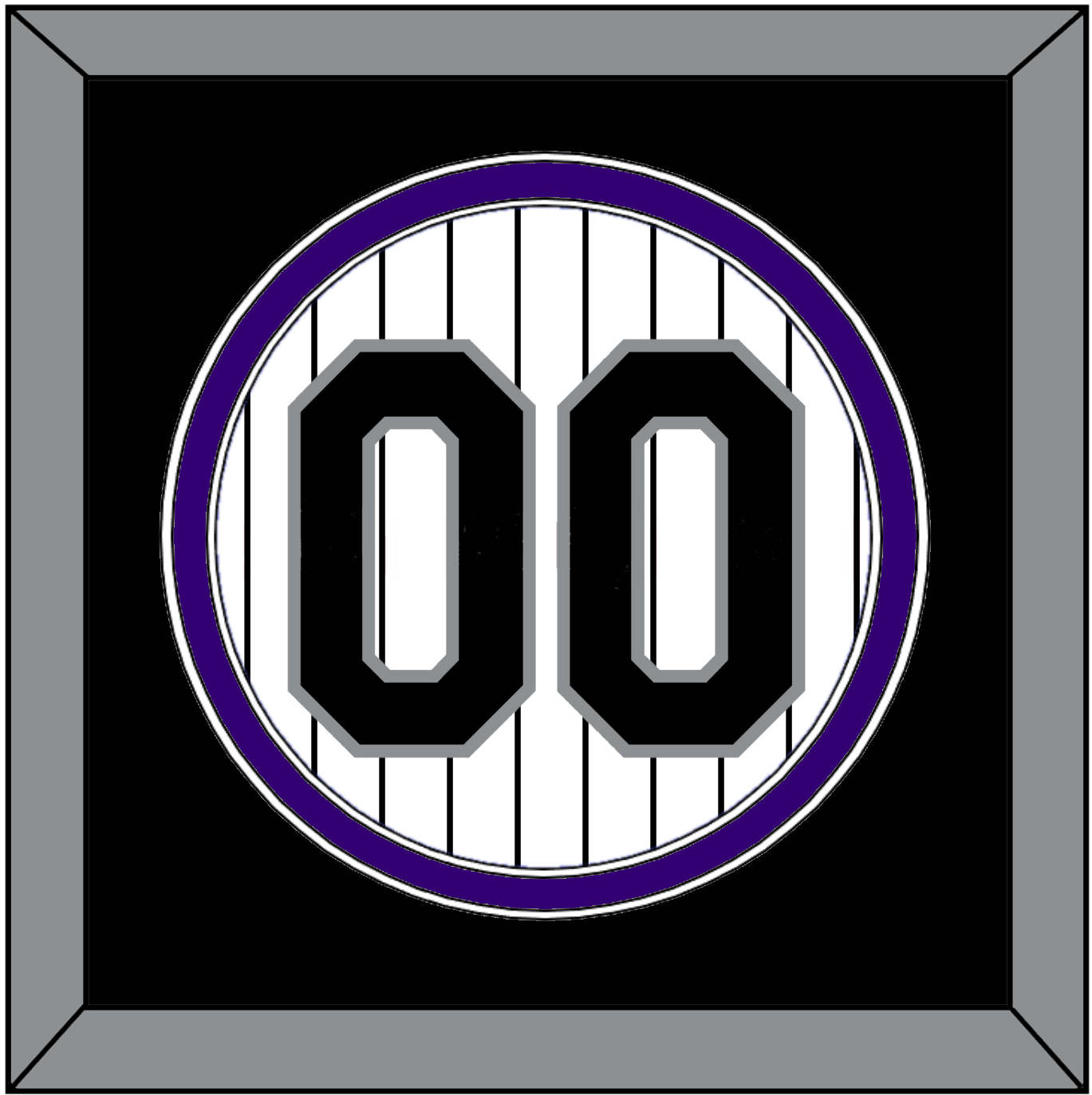 Colorado Number - Home White Pinstripes - Signature Tier 3