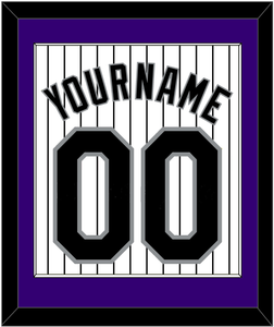 Colorado Name & Number - Home White Pinstripes - Single Mat 1