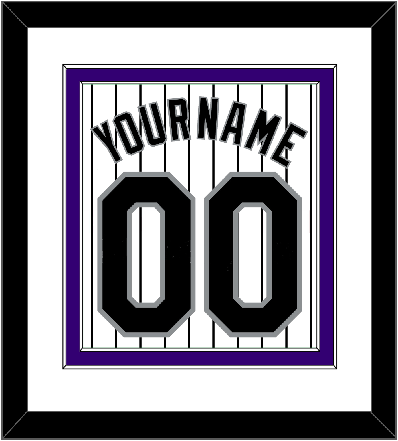 Colorado Name & Number - Home White Pinstripes - Signature Tier 1