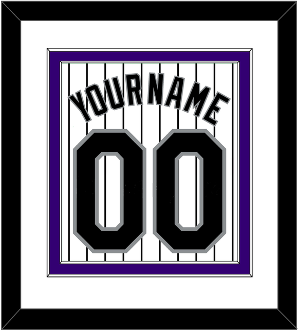 Colorado Name & Number - Home White Pinstripes - Double Mat 1