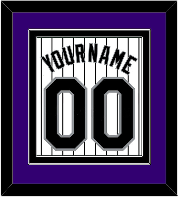 Colorado Name & Number - Home White Pinstripes - Double Mat 2