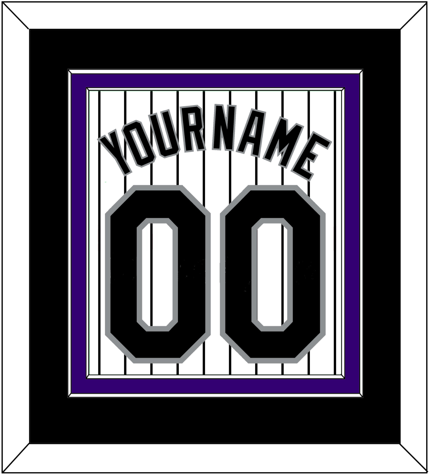 Colorado Name & Number - Home White Pinstripes - Signature Tier 3