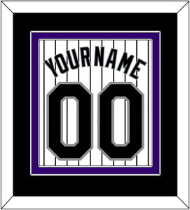 Colorado Name & Number - Home White Pinstripes - Double Mat 3