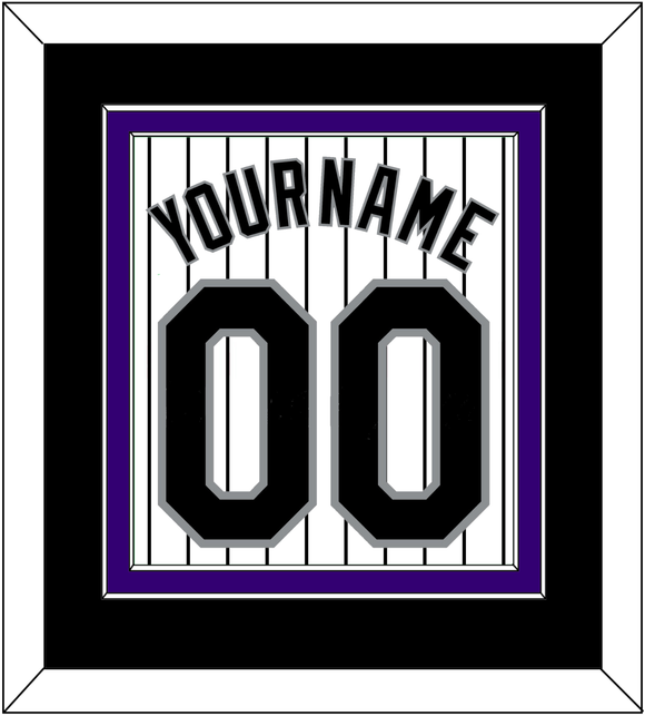 Colorado Name & Number - Home White Pinstripes - Double Mat 3